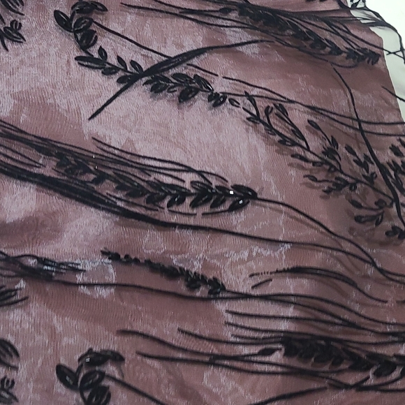 David Meister Embroidered Beaded Brown/Black  Maxi Skirt Size 6 - Picture 7 of 9